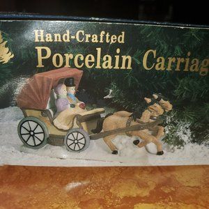 Hand Crafted Porcelain Carriage - Christmas Theme